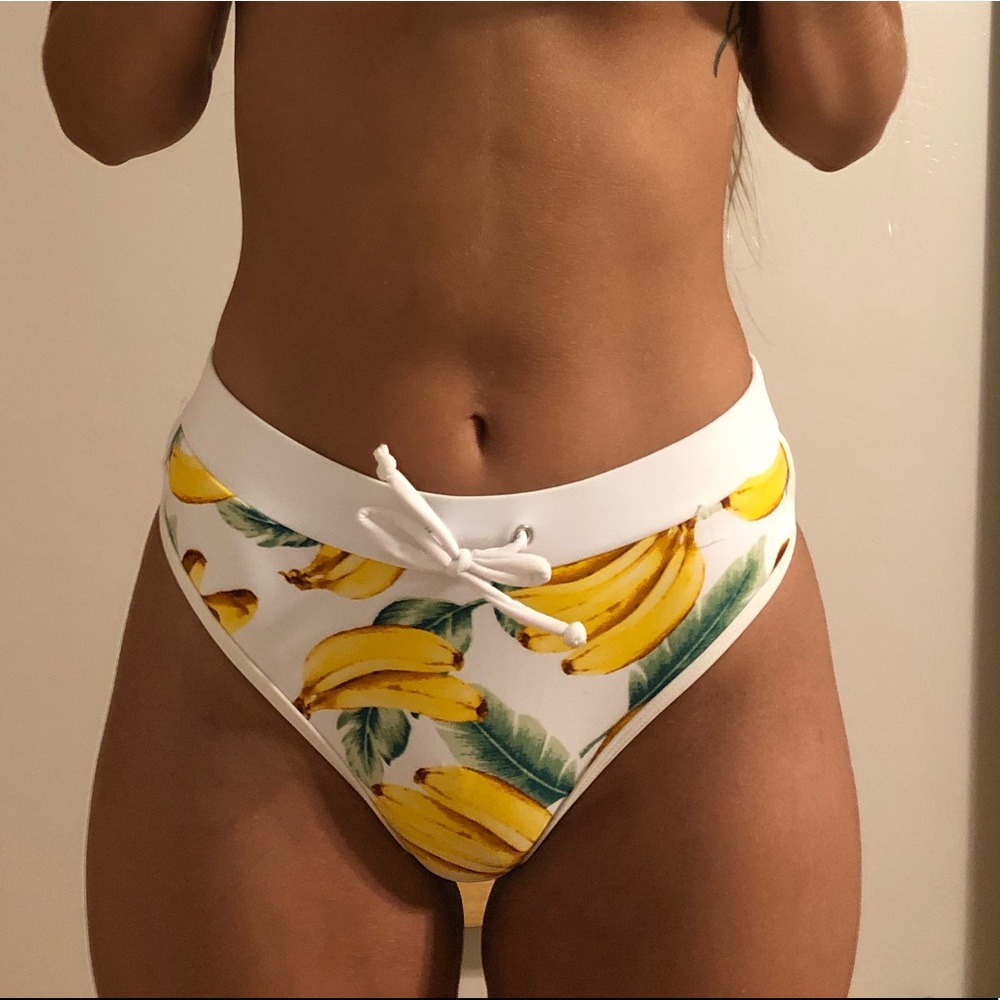 banana print bikini bottoms